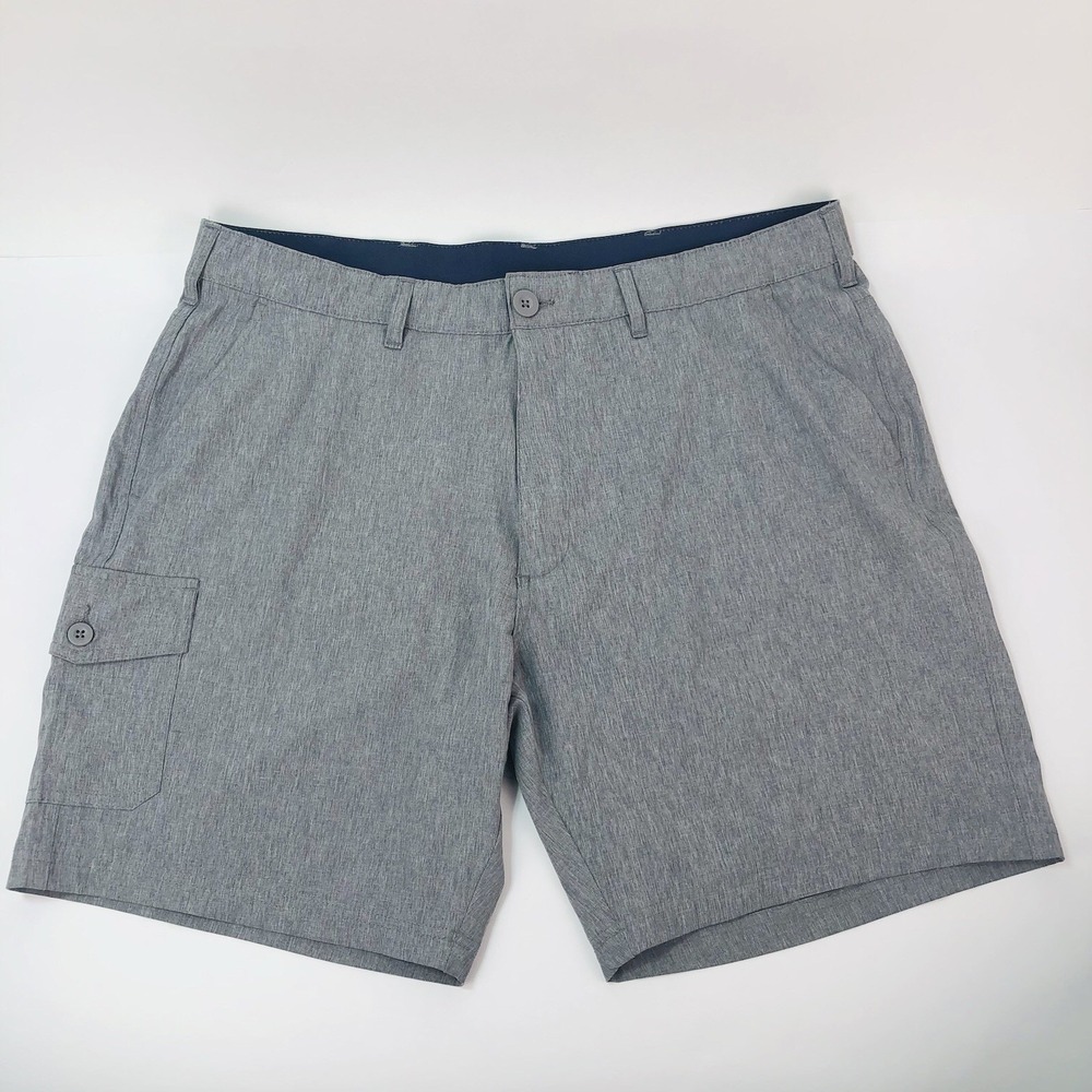 Mountain & Isles Mens Shorts 36 Gray Stretch Waist Lightweight Hiking Summer